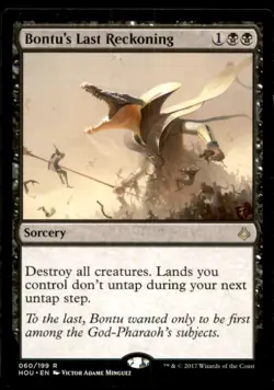 Bontu's Last Reckoning LP Light Play Hour of Devastation MTG [11345] - Image 1