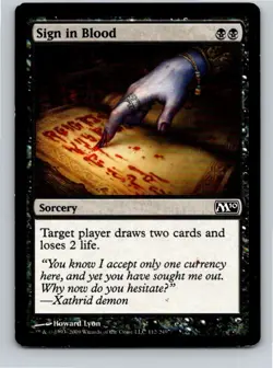 Magic the Gathering Sign in Blood Core Set M10 2010 MTG Free Shipping! - Image 1