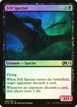 Core Set 2019 MTG FOIL Fell Specter Magic - Image 1
