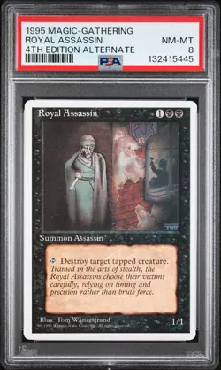 ROYAL ASSASSIN 4th Edition Alternate Rare PSA 8 Vintage MTG [Nostalgium] - Image 1