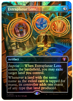 MTG Extraplanar Lens *BORDERLESS FOIL* Commander Masters 0656 NM Mythic - Image 1