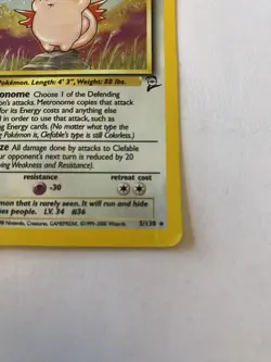 2000 Pokemon Base 2 Clefable Holo Rare Swirl 5/130 NM - Image 4