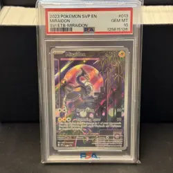 2023 POKEMON SVP EN-SV BLACK STAR PROMO #013 MIRAIDON PSA 10 - Image 1