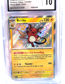 2024 POKEMON GEM MINT RAICHU # 132/091 HOLO GRADE 10 AWESOME ! - Image 2