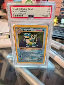 1999 Pokemon Base Set Blastoise Holo - Shadowless - PSA 3 - Image 1