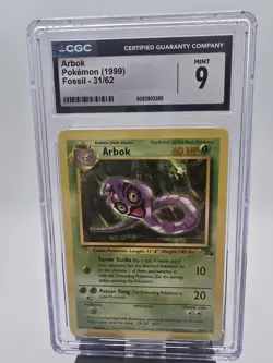 Pokemon TCG Arbok Fossil Set 31/62 Uncommon mint 9 - Image 1
