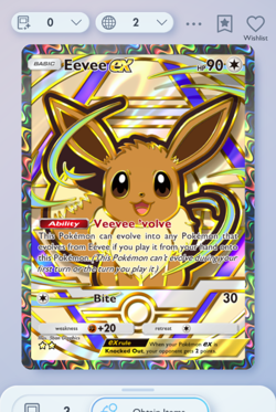 Pokemon TCG POCKET - Eevee Full Art 2⭐, Deluxe EX, English - Image 1