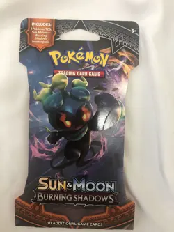 Pokemon Burning Shadows Sleeved Booster Pack | Random Art TCG Sun and Moon 820650802300 - Image 1