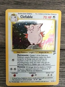 Pokemon Base Set 2 Clefable 5/130 Holo Rare NM - Image 1