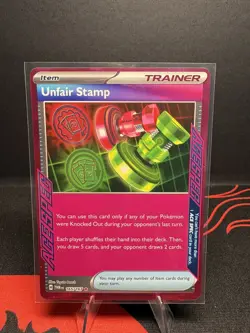 Unfair Stamp 165/167 ACE SPEC Rare Twilight Masquerade Pokemon Near Mint - Image 1