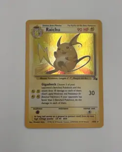 Pokemon TCG Raichu Holo 14/62 Fossil Set (1999) Unlimited WOTC - Lightly Played - Image 1