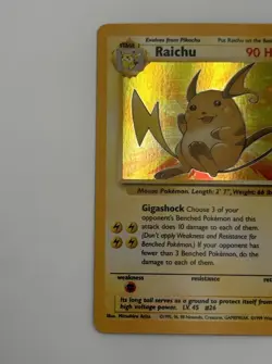 Pokemon TCG Raichu Holo 14/62 Fossil Set (1999) Unlimited WOTC - Lightly Played - Image 3