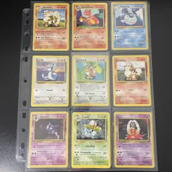⭐Complete Pokemon Base Set Common Uncommon Cards 1999⭐Pokemon Base Set starter - Image 1