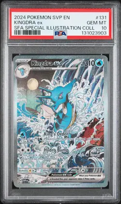2024 POKEMON SVP EN-SV BLACK STAR PROMO #131 KINGDRA EX PSA 10 - Image 1