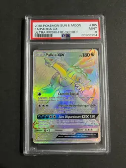 Pokemon - Palkia GX FA Rainbow - 165/156 - Ultra Prisme - 2018 - FR - PSA9 - Image 1