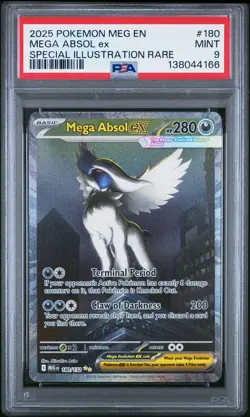2025 POKEMON MEG EN-MEGA EVOLUTION SPECIAL ILLUSTRATION RARE MEGA ABSOL EX PSA 9 - Image 1
