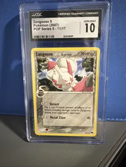 CGC GEM MINT 10 Pokemon TCG Zangoose #15/17 (POP Series 5, English) - Image 1