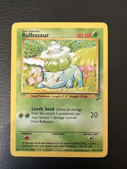 Pokemon TCG Bulbasaur Card 67/130 Base Set 2 - Image 1