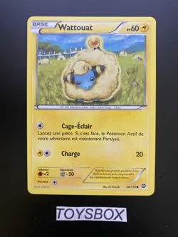 Carte Pokemon Wattouat 38/114 / Bloc XY Offensive Vapeur / Exc FR - Image 2