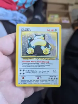 Pokemon TCG Snorlax Jungle Holo Card 11/64 Unlimited Rare - Image 1