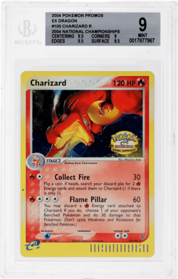 2004 Pokemon Promos Charizard National Championships #100 BGS 9 - Image 1