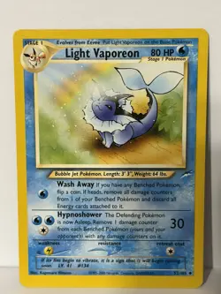 Pokemon Light Vaporeon Neo Destiny 52/105 Regular Unlimited NM - Image 2