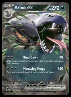 Pokemon Cards Arbok ex 024/165 151 Double Rare NM - Image 1