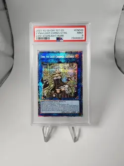 YuGiOh Lyna the Light Charmer Lustrous Starlight LIOV-EN049 PSA 9 - Image 1