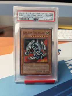 Yu-Gi-Oh! Starter Deck Pegasus Blue-Eyes Toon Dragon SDP-020 1st Edition PSA 10 - Image 1