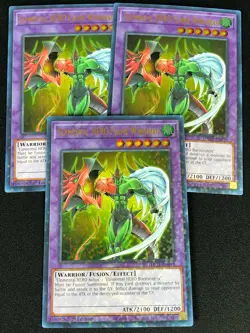 YUGIOH ELEMENTAL HERO FLAME WINGMAN HAC1-EN019 1ST ULTRA X3 (NM) - Image 1