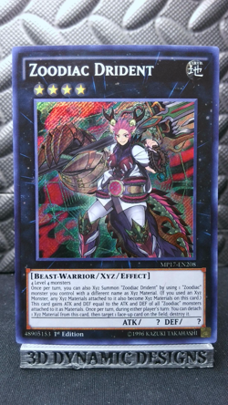 | Yugioh Zoodiac Drident MP17-EN208 1st Secret Rare 2017 Mega Tins NM 🔥 | - Image 1