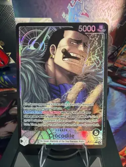 One Piece Crocodile Alt Art Leader OP14-079 The Azure Sea's Seven In Hand NM - Image 1
