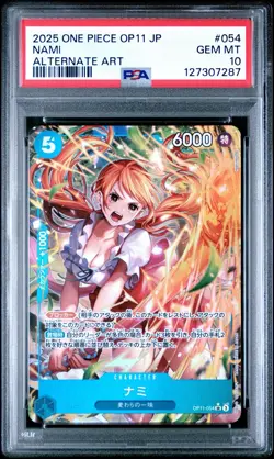 2025 One Piece - Nami (054) (Alternate Art) OP11-054 PSA 10 Japanese - Image 1