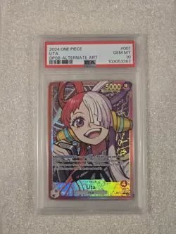One Piece Wings Of The Captain Uta OP06-001 Leader Alt Art PSA 10 English - Image 1