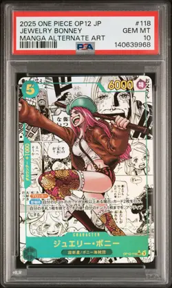 2025 ONE PIECE JPN LEGACY OF THE MASTER MANGA ALT ART JEWELRY BONNEY PSA 10 - Image 1