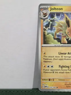 Jolteon 135/165 Reverse Holo MEWen 151 English Pokemon Card - NM - Image 3