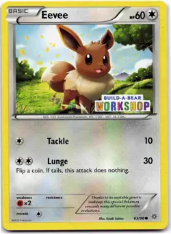 Eevee - 63/98 (Build-A-Bear Workshop Exclusive) Promo Miscellaneous Cards & Prod - Image 1