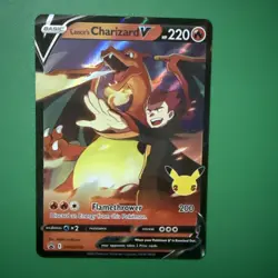 Pokemon Lance's Charizard v SWSH133 Holo Black Star Promo Card NM - Image 1