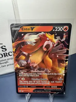 Pokemon Entei v TCG Full Art Ultra Rare Holo Card Brilliant Stars 022/172 - Image 2