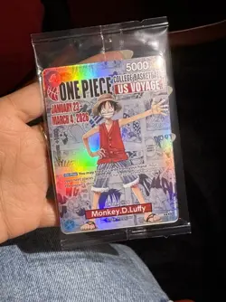 One Piece Monkey D. Luffy US Voyage College Basketball Card Rutgers 1/23 IN HAND - Image 1
