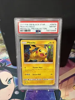 Pokemon TCG Pikachu SM76 SM Promos Holo Card - Image 1