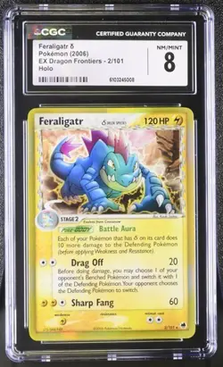 CGC 8 Feraligatr 2006 EX Dragon Frontiers #2/101 Holo Pokemon Card NM/MINT - Image 1