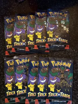 7 Packs Pokemon TCG Trick or Trade Booster Packs 2024 Halloween Card Lot Bundle - Image 1
