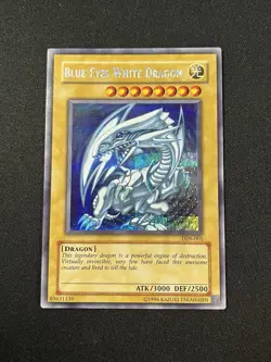 2002 Blue-Eyes White Dragon DDS-001 Secret Rare Holo YuGiOh Card English - Image 1