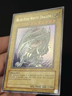 2002 Blue-Eyes White Dragon DDS-001 Secret Rare Holo YuGiOh Card English - Image 3