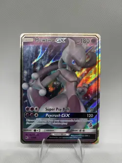 Pokemon Mewtwo GX Holo Ultra Rare TCG Card Hidden Fates 31/68 - Image 1