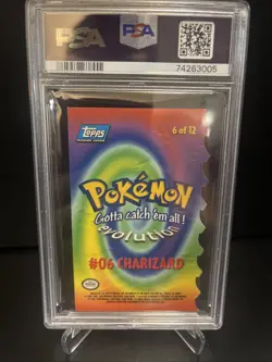 1999 Topps Pokemon The Movie Charizard Die-Cut #6 - PSA 7 NM - Image 2