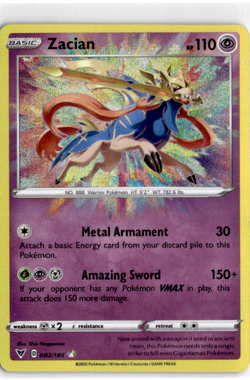 Zacian #82 Pokemon Vivid Voltage Holo - Image 1