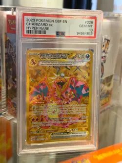 2023 POKEMON OBF EN-OBSIDIAN FLAMES HYPER RARE #228 CHARIZARD EX PSA 10 - Image 1