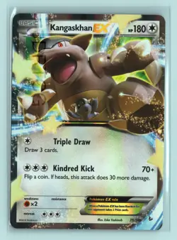 Pokemon XY Flashfire 78/106 Holo Rare Kangaskhan EX (Damaged) - Image 1